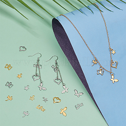 2 Colors 304 Stainless Steel Charms&nbsp;STAS-UN0019-25