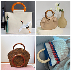 Wooden Bag Handle&nbsp;FIND-WH0063-89C