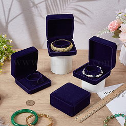 Square Velvet Bracelet Display Boxes&nbsp;CON-WH0095-134B