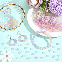 800Pcs Transparent Glass UV Reactive Beads&nbsp;DGLA-PA0001-10C