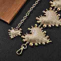 Big Heart Link Chain Waist Chains&nbsp;AJEW-A060-01G