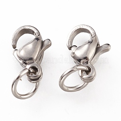 Tarnish Resistant 304 Stainless Steel Lobster Claw Clasps&nbsp;STAS-G240-01A-P