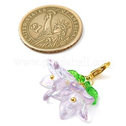 6Pcs 6 Colors Flower Acrylic Pendant Decorations&nbsp;HJEW-JM02719-01