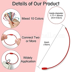Spray Painted 201 Stainless Steel Wire Cable Keychains&nbsp;BJEW-YW0001-12