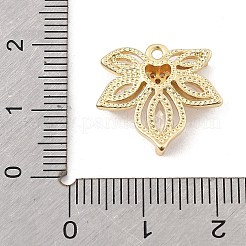 Brass Micro Pave Cubic Zirconia Pendants&nbsp;LS-KK-K371-37G