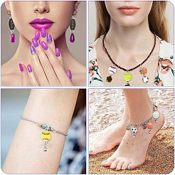 40Pcs 8 Styles Sports Theme Alloy Enamel Connector Charms&nbsp;ENAM-CJ0005-90