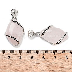 Natural Rose Quartz Pendants&nbsp;X-G-G073-5