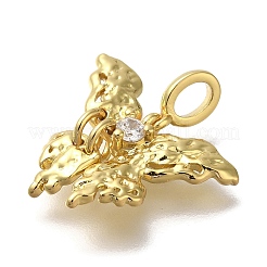 Rack Plating Brass Micro Pave Cubic Zirconia Pendants&nbsp;LS-KK-M014-11G