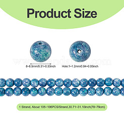1 Strand Baking Paint Glass Beads Strands&nbsp;DGLA-TADJ0001-01A