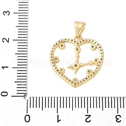 Brass Micro Pave Cubic Zirconia Pendants&nbsp;KK-D357-10B-G