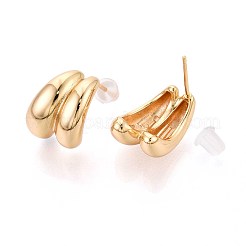 Brass Stud Earrings&nbsp;KK-T071-19G-01