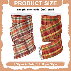 2Rolls 2 Styles Polyester Ribbon&nbsp;OCOR-HY0001-57