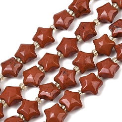 Natural Red Jasper Beads Strands&nbsp;G-Z080-A18-10mm
