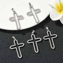 SHEGRACE Brass Micro Pave Cubic Zirconia Pendants&nbsp;XGRQ3D297-484P