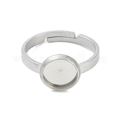 Non-Tarnish 304 Stainless Steel Adjustable Ring Components&nbsp;STAS-Z064-07P-02