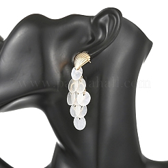 201/304 Stainless Steel & Capiz Shell Stud Earrings&nbsp;EJEW-JE07497