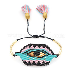 Bohemian Style Glass Seed Beaded Link Bracelets&nbsp;ZC8650-1