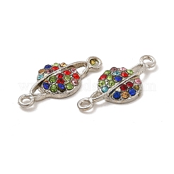 Alloy Connector Charms with Colorful Rhinestone&nbsp;FIND-H039-73P