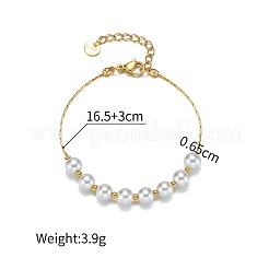Round Imitation Pearl Beaded Bracelets&nbsp;LN2093