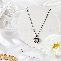 1Pc Stainless Steel Heart Pendant Urn Ashes Necklaces&nbsp;NJEW-CN0001-17B