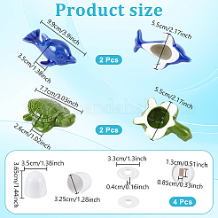 Round Plastic Push-On Toilet Bowl Bolt Caps Covers with Extra Washers and Ceramics Display Decorations&nbsp;AJEW-NB0008-27