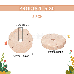 Wood Braiding Disc Disk&nbsp;LS-DIY-WH0034-55