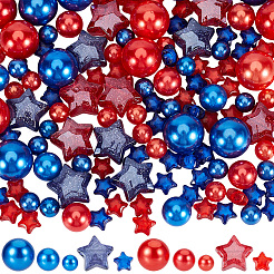 86Pcs 3 Styles Plastic Imitation Pearl Beads&nbsp;OACR-SP0001-75