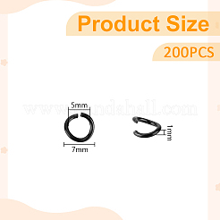 200Pcs 304 Stainless Steel Open Jump Rings&nbsp;STAS-UN0058-44C