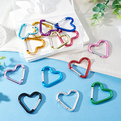 15Pcs 15 Colors Zinc Alloy Screw Locking Carabiner&nbsp;FIND-TA0009-84