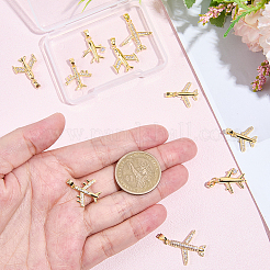 10Pcs 5 Styles Brass Micro Pave Cubic Zirconia Pendants&nbsp;KK-BBC0019-87