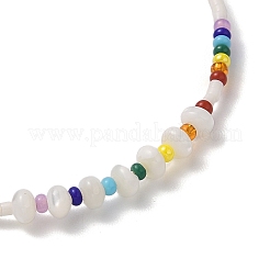Miyuki Seed Beads & Shell  Braided Bead Bracelets&nbsp;BJEW-C061-02