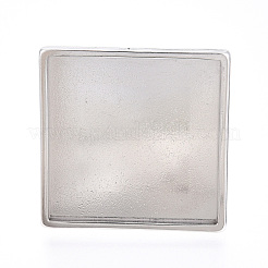 304 Stainless Steel Open Cuff Ring Components&nbsp;STAS-S080-041I-P