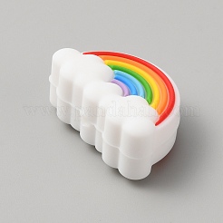 Rainbow Food Grade Eco-Friendly Silicone Focal Beads&nbsp;SIL-WH0018-17