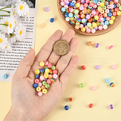 200Pcs Transparent Stripe Resin Beads&nbsp;RESI-SP0001-45