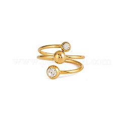 304 Stainless Steel Open Cuff Rings for Women&nbsp;LS-DM3839-3