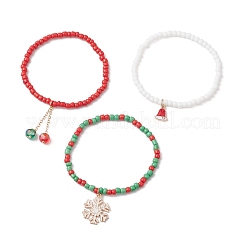 Christmas Series Alloy Enamel Charm Bracelets&nbsp;BJEW-TA00659