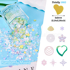 100G Plastic Sequins Beads&nbsp;PVC-TA0001-04E