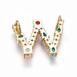 Brass Rhinestone Pendants&nbsp;ZIRC-E517-04