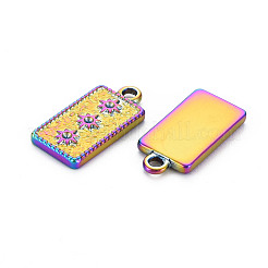 Rainbow Color 201 Stainless Steel Pendant Rhinestone Settings&nbsp;STAS-S119-032