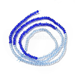 2 Colors Transparent Glass Beads Strands&nbsp;GLAA-G093-01K