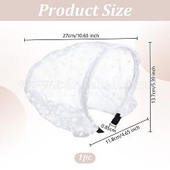 Polyester Mesh Veil Hair Bands&nbsp;OHAR-WH0021-63A