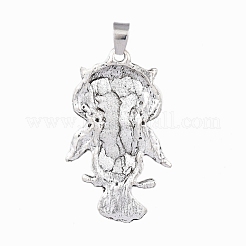 Tibetan Style Alloy Rhinestone Pendants&nbsp;ALRI-G077-01AS