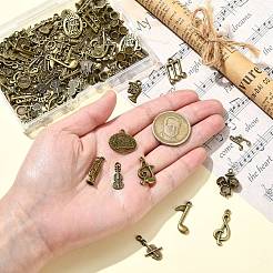 100 Pcs 20 Styles Tibetan Style Alloy Pendants&nbsp;FIND-CJ0003-88