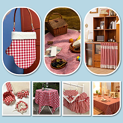 Tartan Polyester Fabric&nbsp;DIY-WH0816-561E