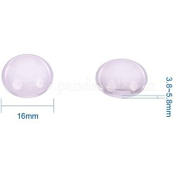 Flat Back Clear Transparent Dome Oval Shape Glass Cabochons Diameter 20mm for Photo Craft Jewelry Making&nbsp;GGLA-PH0002-02F