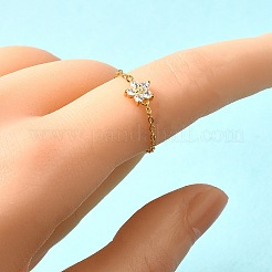 925 Sterling Silver Micro Pave Cubic Zirconia Slide Rings&nbsp;RJEW-R016-02G-02