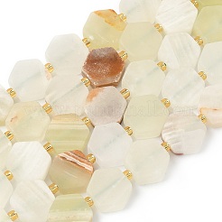 Natural Green Banded Calcite(Afghan Jade) Beads Strands&nbsp;G-A291-A03-01