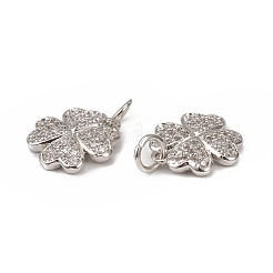 Brass Micro Pave Cubic Zirconia Charms&nbsp;KK-E068-VB112