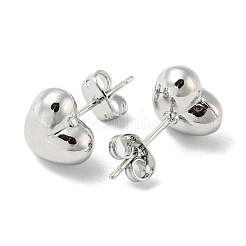 Heart Rack Plating Brass Stud Earrings&nbsp;EJEW-F331-27P