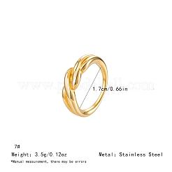 Wave 304 Stainless Steel Finger Rings for Women&nbsp;JT8172-1